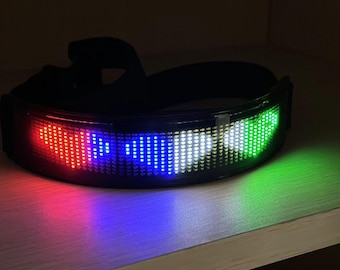 Collare RGB decorativo peloso, collare RGB con testa di Fursuit, accessori per la testa di Fursuit, animali Kemono economici, kit girocollo con luce Fursuit