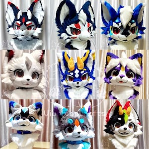 Fursuit Commission,Commission Specific Link,Fursuit Head,Furry Commission,Kemono Fursuit head