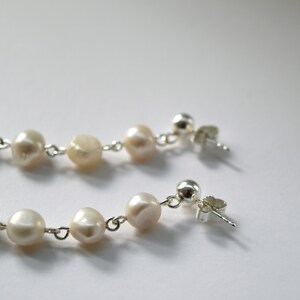Freshwater pearl droplets with ball stud