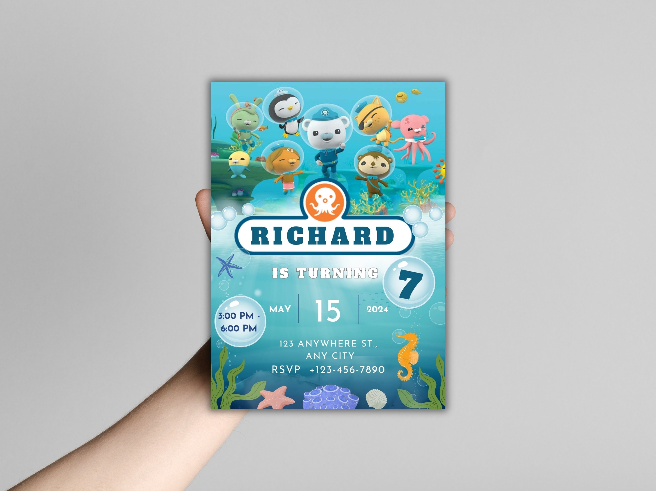 Editable Octonauts Birthday Invitation, Printable Octonauts Kids ...