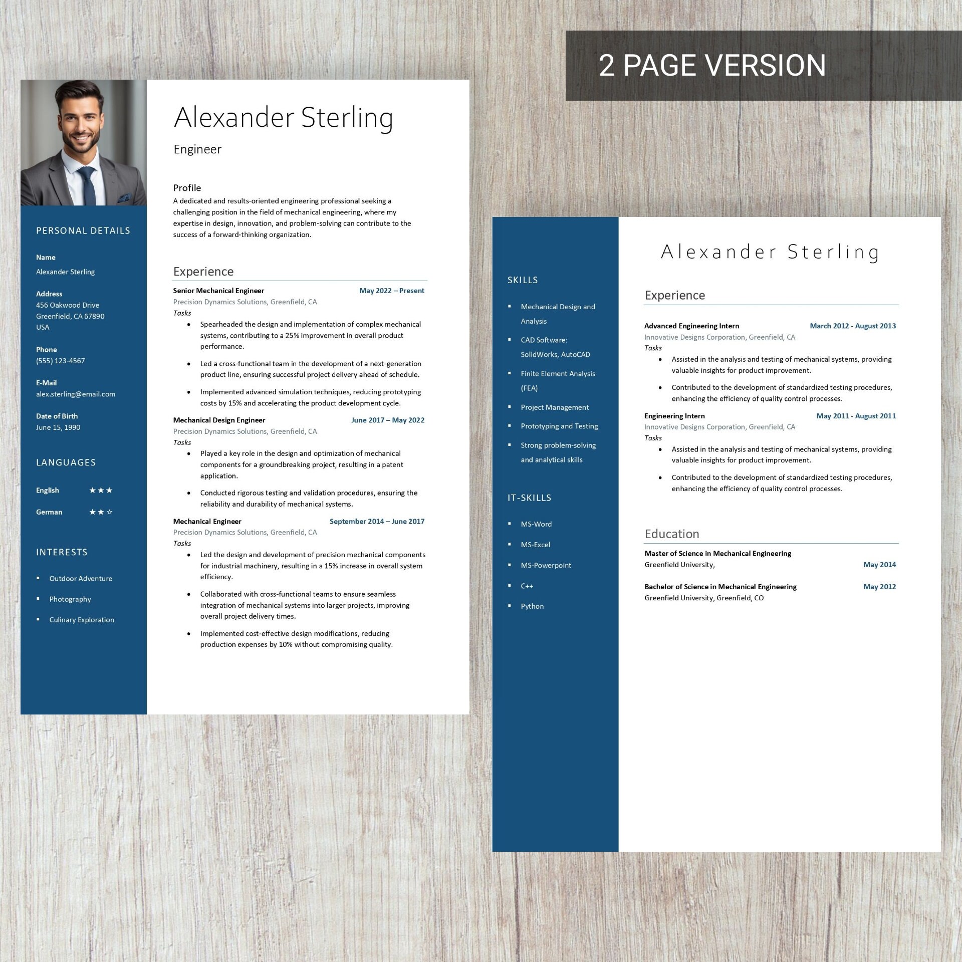 Professional Resume Template Bundle: Modern, Word-optimized Designs ...