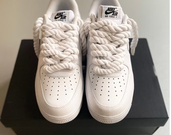 Custom Nike Air Force 1 White Rope Laces