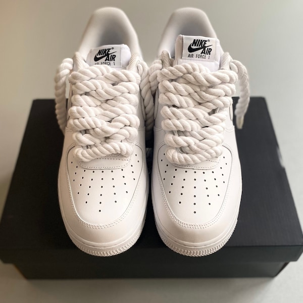 Custom Nike Air Force 1 White Rope Laces