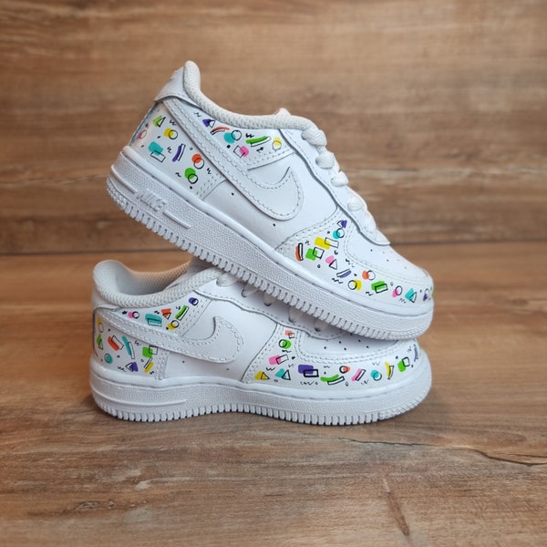 Custom Nike Air Force Kinder Art Design, personalisierte Schuhe, Kinderschuhe