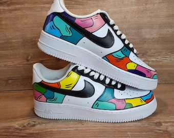 Custom Nike Air Force 1 Comic Design, Hand Painted Sneakers, Personalized Shoes