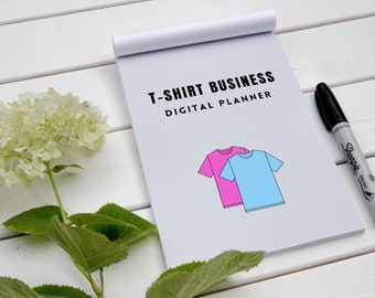 Digital Planner / T-Shirt Business / Boss Planner / PDF / Printable Digital 56 pages / Business Success Planner / Business Planner