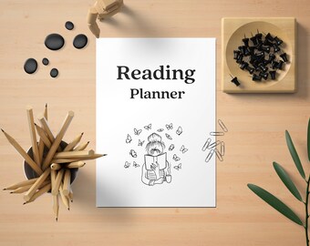 Reading Planner / Digital Planner / Personal Growth / PDF / Printable Digital 50 Pages / Action Schedule / Weekly Planner