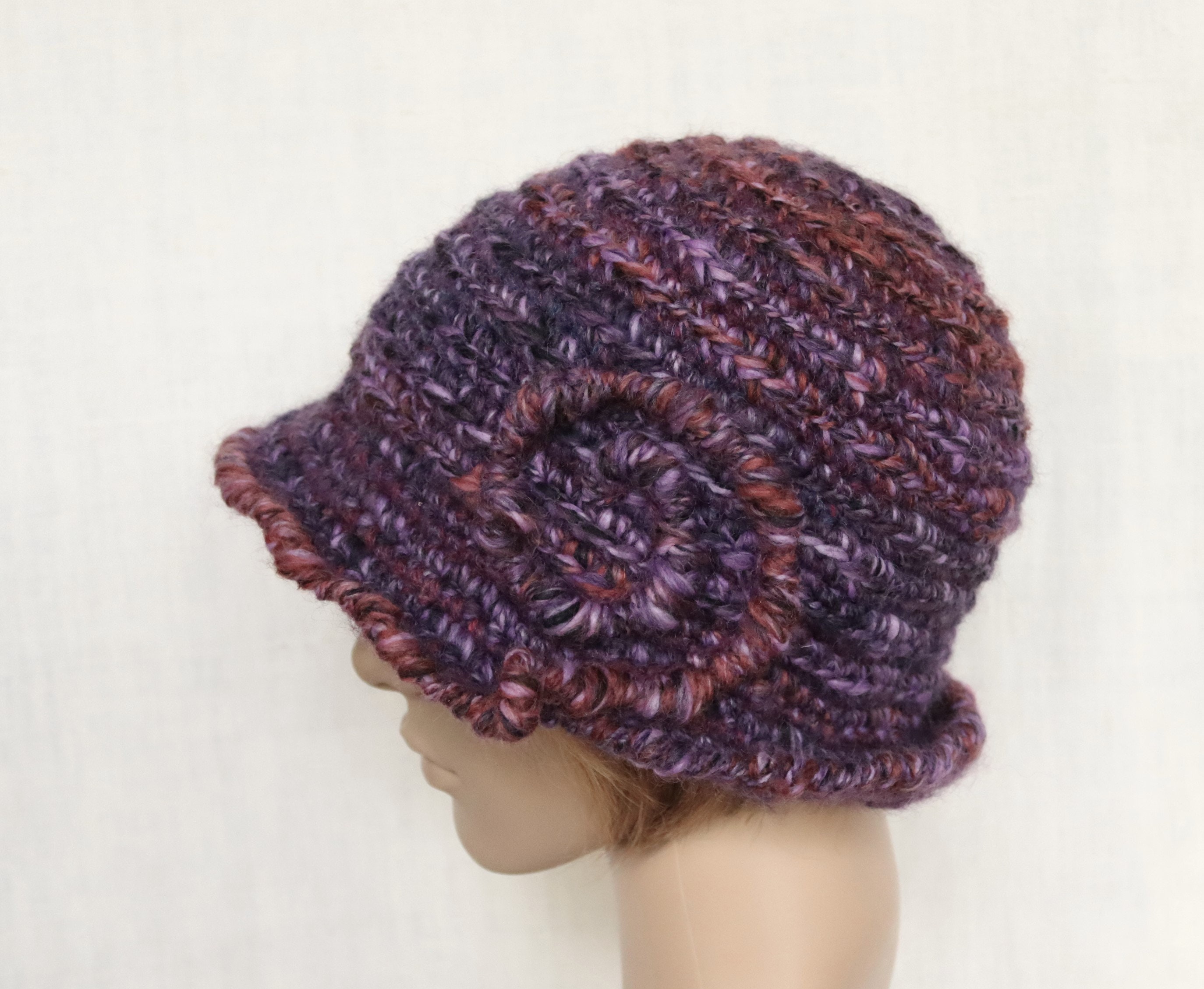X-LARGE PURPLE & BLACK CROCHET BELL HAT‼️ il_1080xN.5853694095_k0j0.jpg