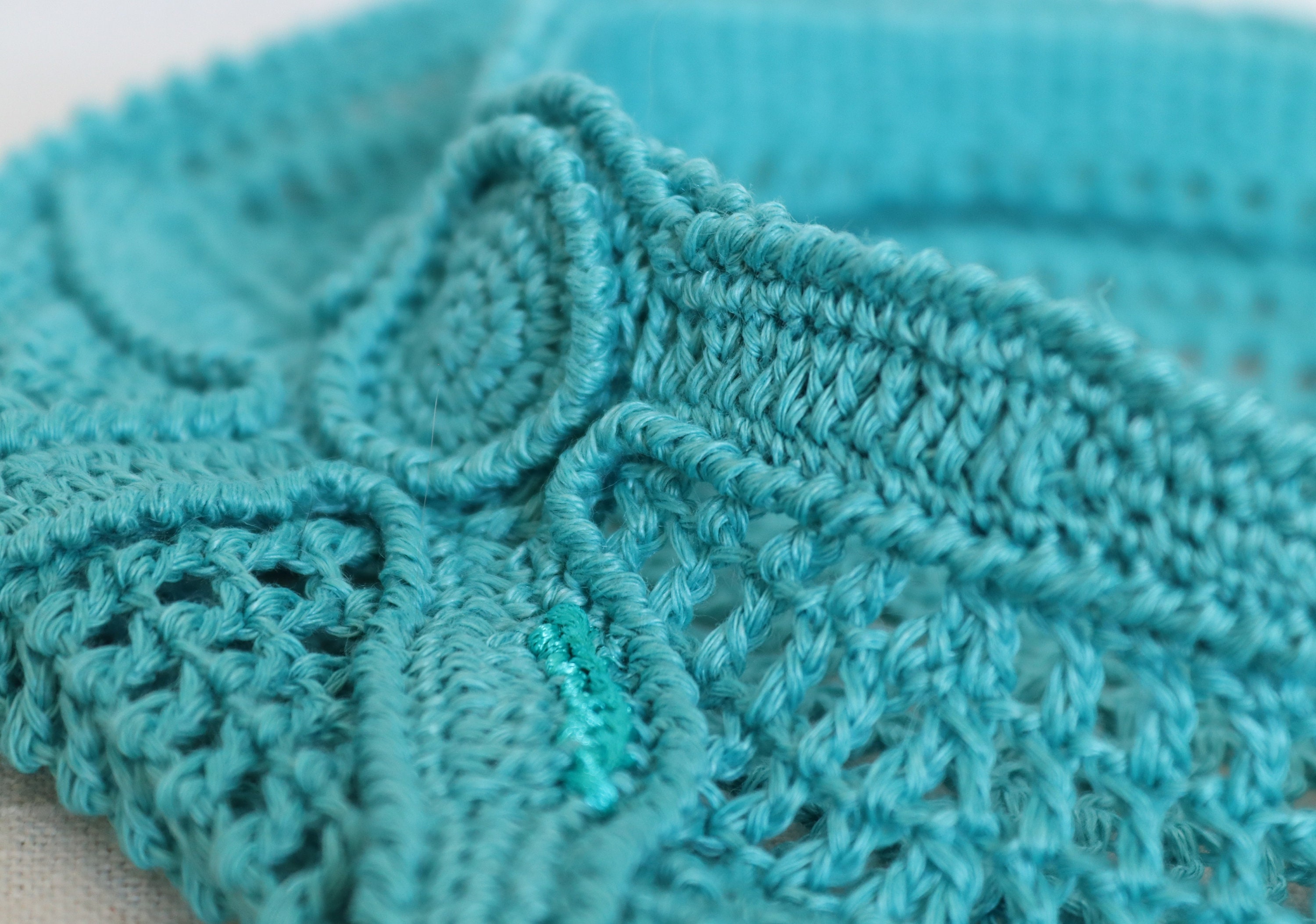 ✋RESERVED❗️✋turquoise blue handmade crochet beret E1DB5B33-96BD-47D4-8BE1-  main image 4