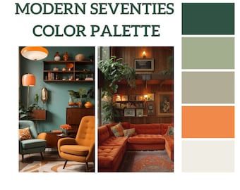 Modern seventies color palette