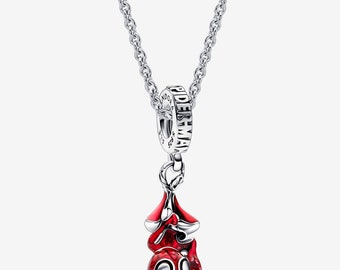 Pandora colgante Spider-Man plata esterlina encanto collar-60