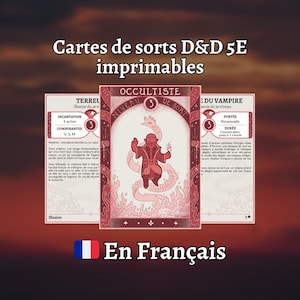 D&D 5e Spell Cards in French: Occultist - Printable PDF Format