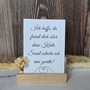 Postkarte Motivation A6 Karte mit Spruch Aufmunterung Geschenk Freundin Holzhalter Set Deko Postkarte Mutmacher Achtsamkeit