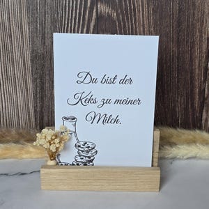 Postkarte Liebe Freundschaft Deko A6 Karte mit Spruch Geschenk Freundin Postkarte Set Holzhalter minimalistisch Karte mit Herz