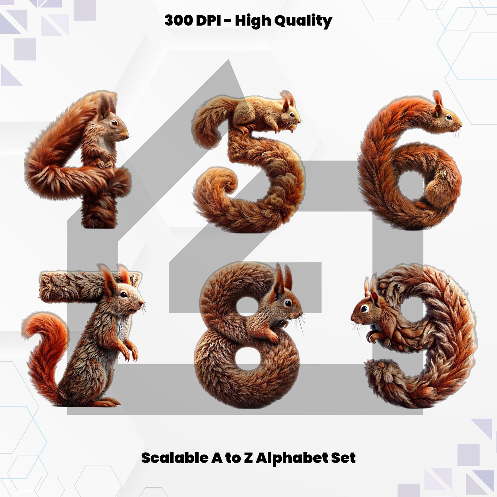 Squirrel Letters Squirrel Alphabet PNG: Doodle Font, 3D Letters (digital Download) - Etsy