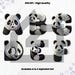 Panda Fur Alphabet PNG: Doodle Font, Animal Letters (digital Stickers ...
