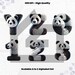 Panda Fur Alphabet PNG: Doodle Font, Animal Letters (digital Stickers ...