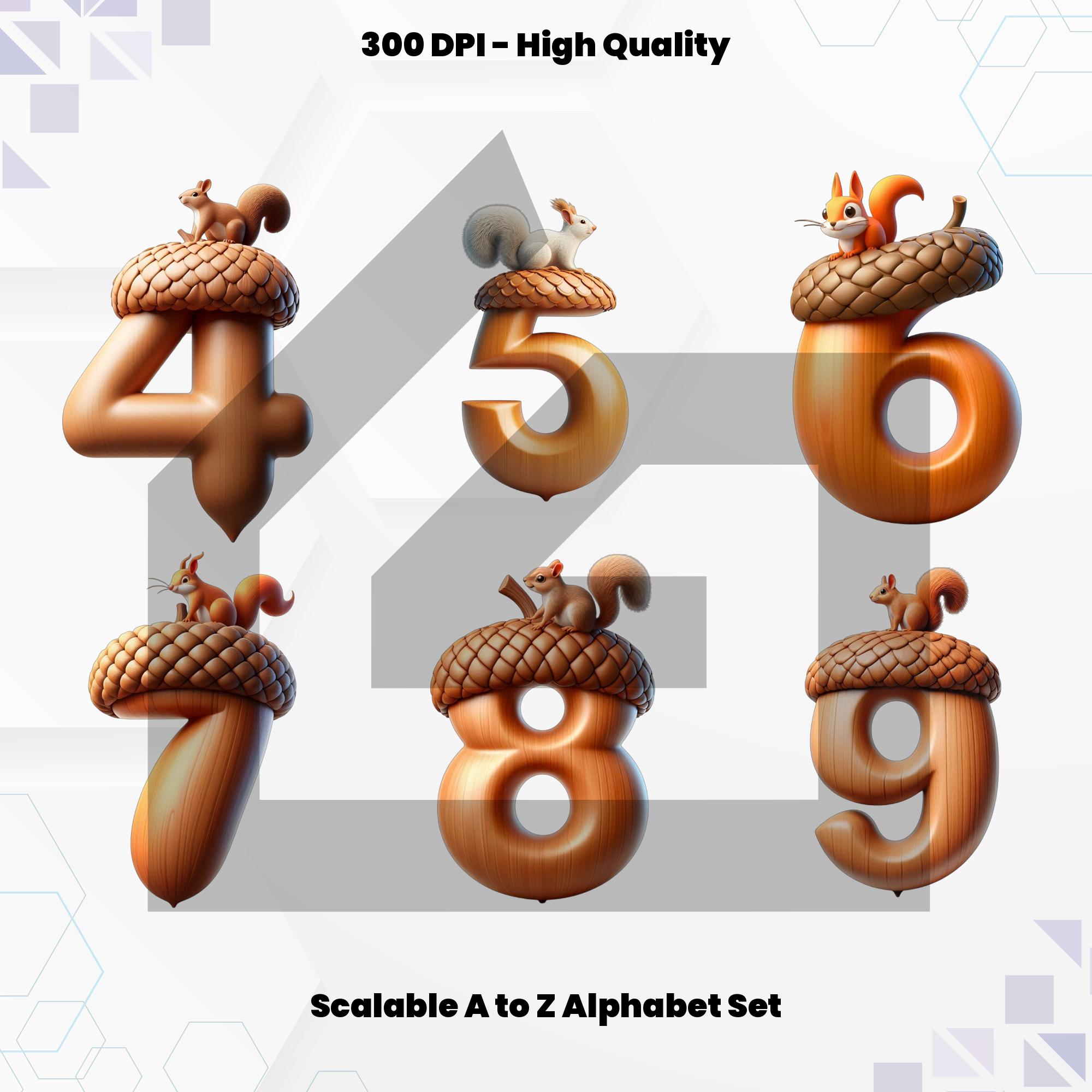 Nut Letters Squirrel Alphabet PNG: Nut Letters, Doodle Font (digital Stickers) - Etsy