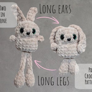 Baby Bunny Longears Longlegs crochet pattern