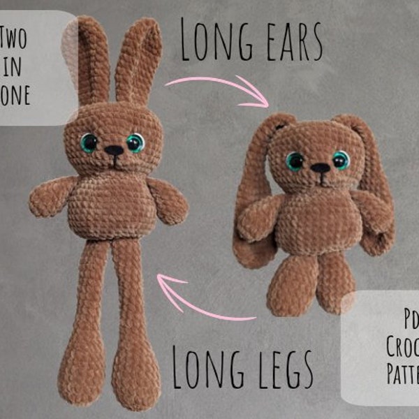 Bunny Longears Longlegs crochet pattern