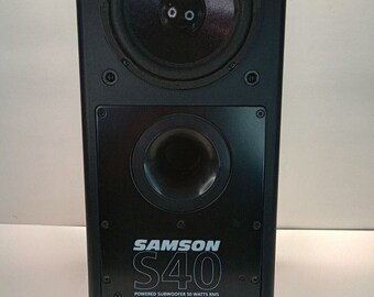 Samson S40 Powered Subwoofer w/ Out Dust Cover/ Grill TESTED-Works Really Good!