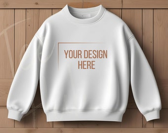 Tee Hub Designs Oversized Sweatshirt Mockup in White High and Top Quality Premium Mock Up Sweatshirt