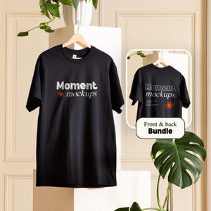 Gildan 5000 Black mockup tshirt mockup aesthetic mockup professional print on demand mockup basic simple mockup casual trendy mockups