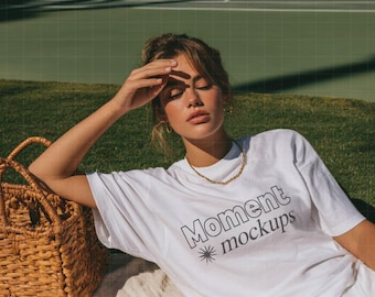 White T-Shirt Mockup: Bella Canvas, Gildan, Comfort Colors (Digital Download)
