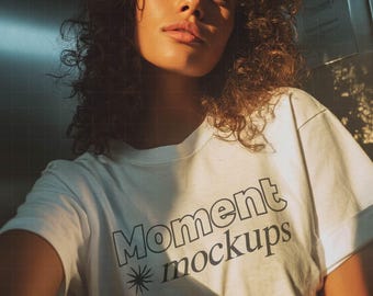 White T-Shirt Mockup: Oversized, Bella Canvas, Gildan (Digital Download)