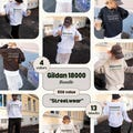 Gildan 18000 PSD mockup lifestyle mockup realistic model mockup urban streetwear mockup trendy scandi mock up pinterest aesthetic mockup POD product logo