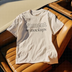 White T-Shirt Mockup: Oversized Flatlay (Digital Download)