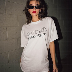 white t shirt mockup oversized lifestyle mockup pinterest aesthetic streetwear mockup bella canvas gildan baby tee mock comfort colors mock