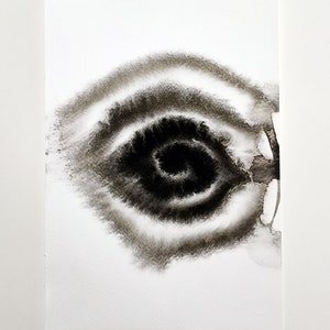 Arte con inchiostro ferro gallico, pittura astratta originale - Gorgo Italian Art"