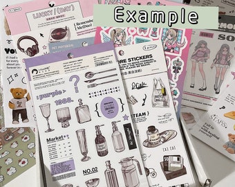 Bolsa de pegatinas con brillo para diario coreano (sin repetición)