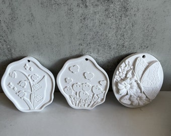 Flower pendant silicone mold,Aromatherapy flower plaster mold,Car pendant aroma mold