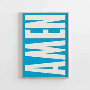 Amen Poster, Jesus Poster, Christian Poster, Christian Gifts, Retro Poster, Religious Wall Decor, Gallery Wall Art, Christian Wall Art