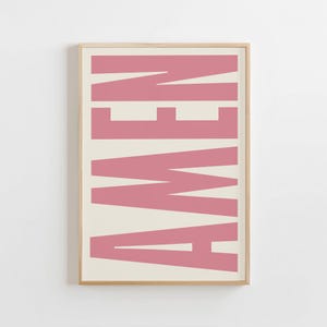 Amen Poster, Jesus Poster, Christian Poster, Christian Gifts, Retro Poster, Religious Wall Decor, Gallery Wall Art, Christian Wall Art