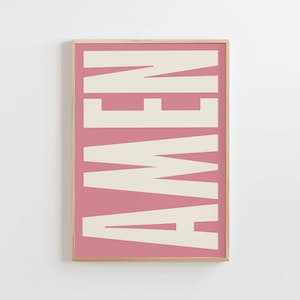 Amen Poster, Jesus Poster, Christian Poster, Christian Gifts, Retro Poster, Religious Wall Decor, Gallery Wall Art, Christian Wall Art