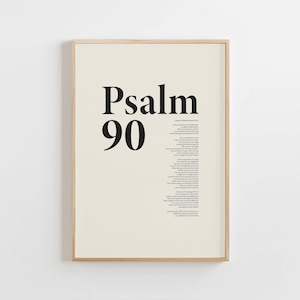 Psalm 90 Bible Verse Poster, Christian Poster, Religious Poster, Scripture Poster, Bible Scripture, Christian Gift