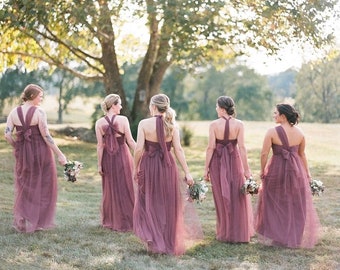 Tulle infinity dress, bridesmaid dress, convertible dress, multi way dress, bridesmaid dress