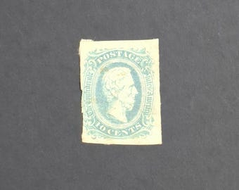 Confederate States Mint CSA#11a-KB Light Blue 1863/1864 Stamp