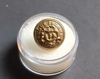 南北戦争 1860年 ロードアイランド州民兵隊 (アルバート RI8D) 金メッキ 15mm カフスボタン