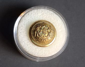 Inbördeskriget 1860 Maine Militia Albert ME1A 15 mm Förgylld manschettknapp av Scovill