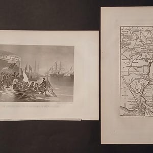 1865 Amerikanischer Bürgerkrieg Poster Set von S. Sartain feat. "Die Kapitulation von New Orleans"