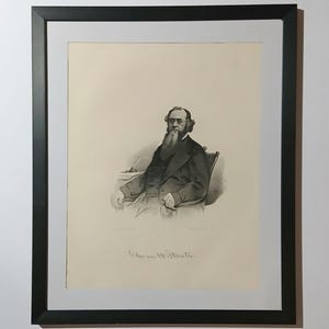 Amerikanischer Bürgerkrieg 1866 Gerahmter Porträtdruck von Kriegshüter Edwin Stanton