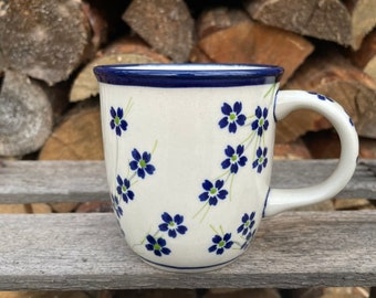 Kaffeetasse Blumen | Handgefertigte Bunzlauer Keramik