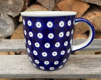 Kaffeetasse Blau | Handgefertigte Bunzlauer Keramik