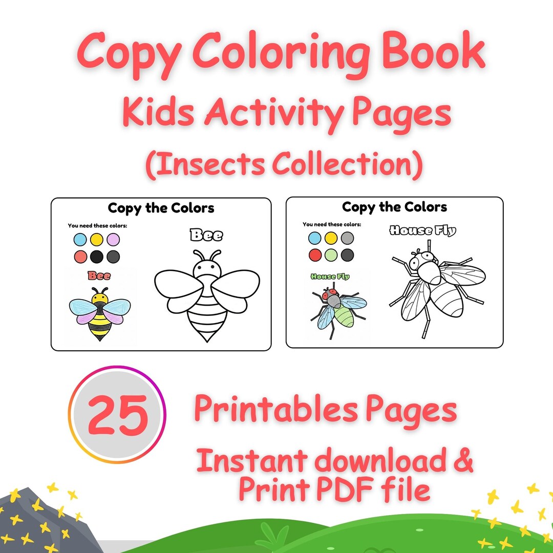 Kids Coloring Book | Copy Coloring Book PDF | Preschool Printable A4 ...