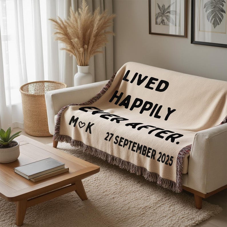 Personalized Wedding Blanket, Anniversary or Bridal Shower Gift ...