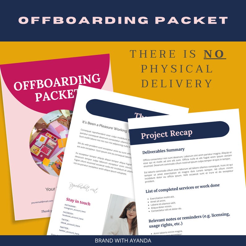 Client Offboarding Packet Canva Template: Editable Goodbye Kit - Etsy